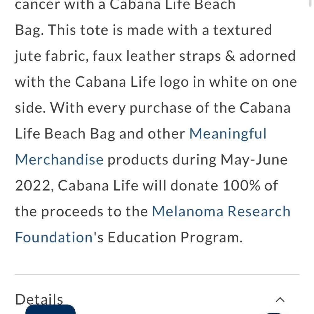 Cabana Life Tan and White Tote Bag - Picture 7 of 7